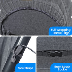 Orzbow universal-fit design with elastic edging on stroller and car seat