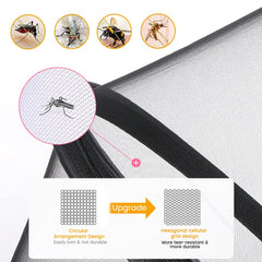 Orzbow mosquito net zipper detail enables easy access while keeping baby covered.