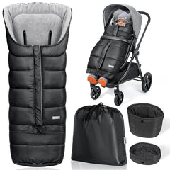 Orzbow universal stroller bunting bag cover provides full coverage against the wind.