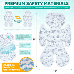 Orzbow universal stroller cooling pad harness openings demonstrate easy attachment.