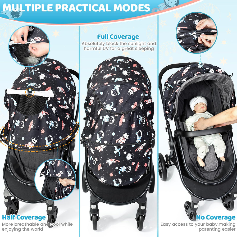 Orzbow universal sun shade mesh window lets you peek in without disturbing baby.