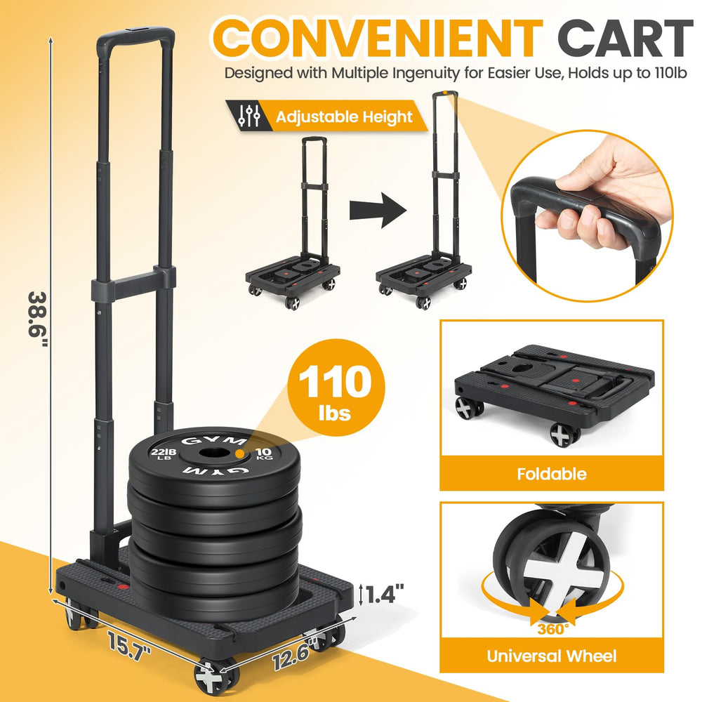 Orzbow universal wheels cart supports up to 110 lbs for easy moving