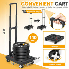 Orzbow universal wheels cart supports up to 110 lbs for easy moving