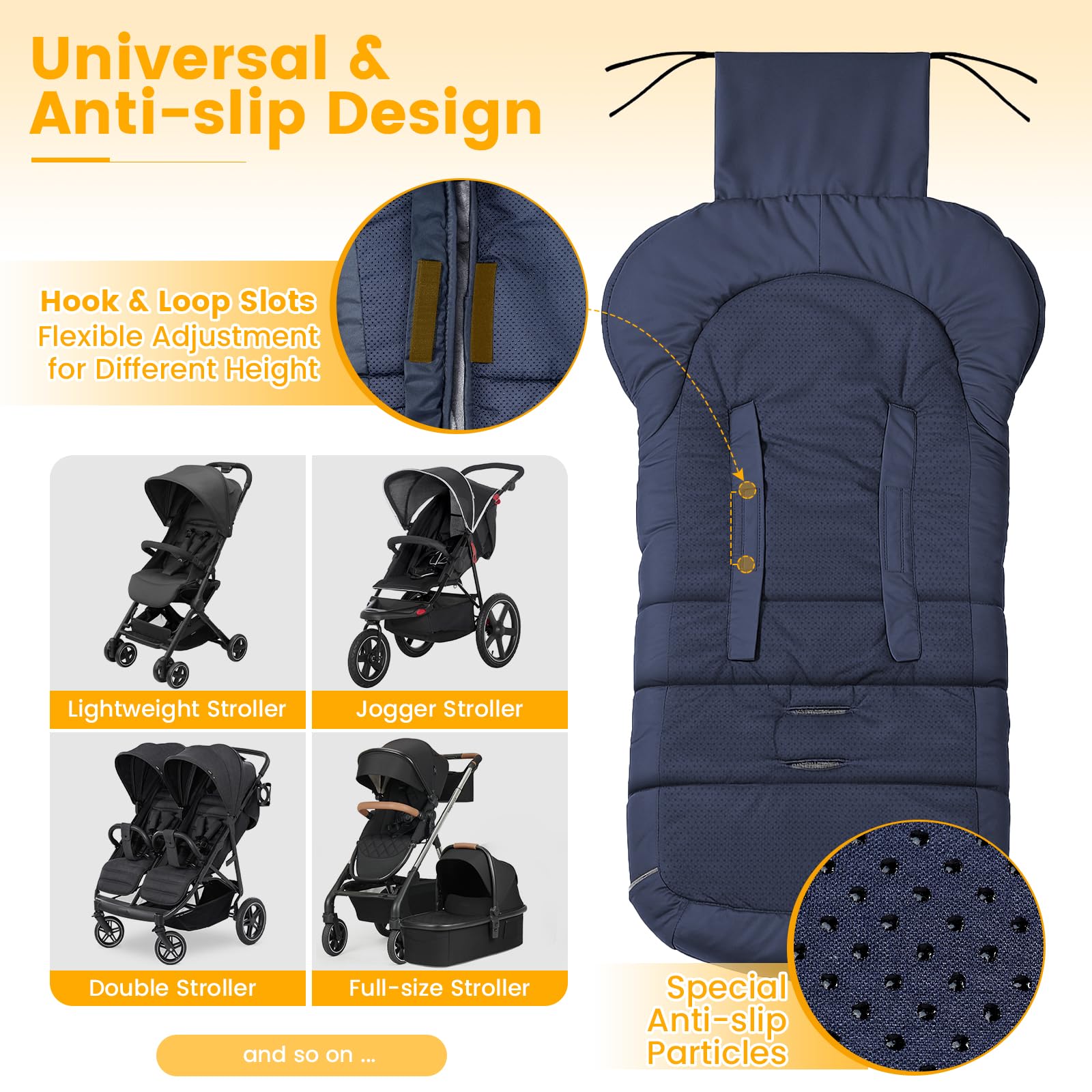 Orzbow bunting bag dual-zip bottom opening enables quick diaper changes