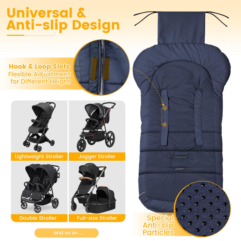 Orzbow bunting bag dual-zip bottom opening enables quick diaper changes