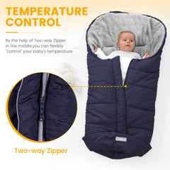 Orzbow bunting bag full-coverage fit on a stroller, no movement