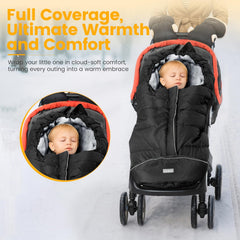 Orzbow Warm Bunting Bag waterproof-pongee protects against rain and wind.