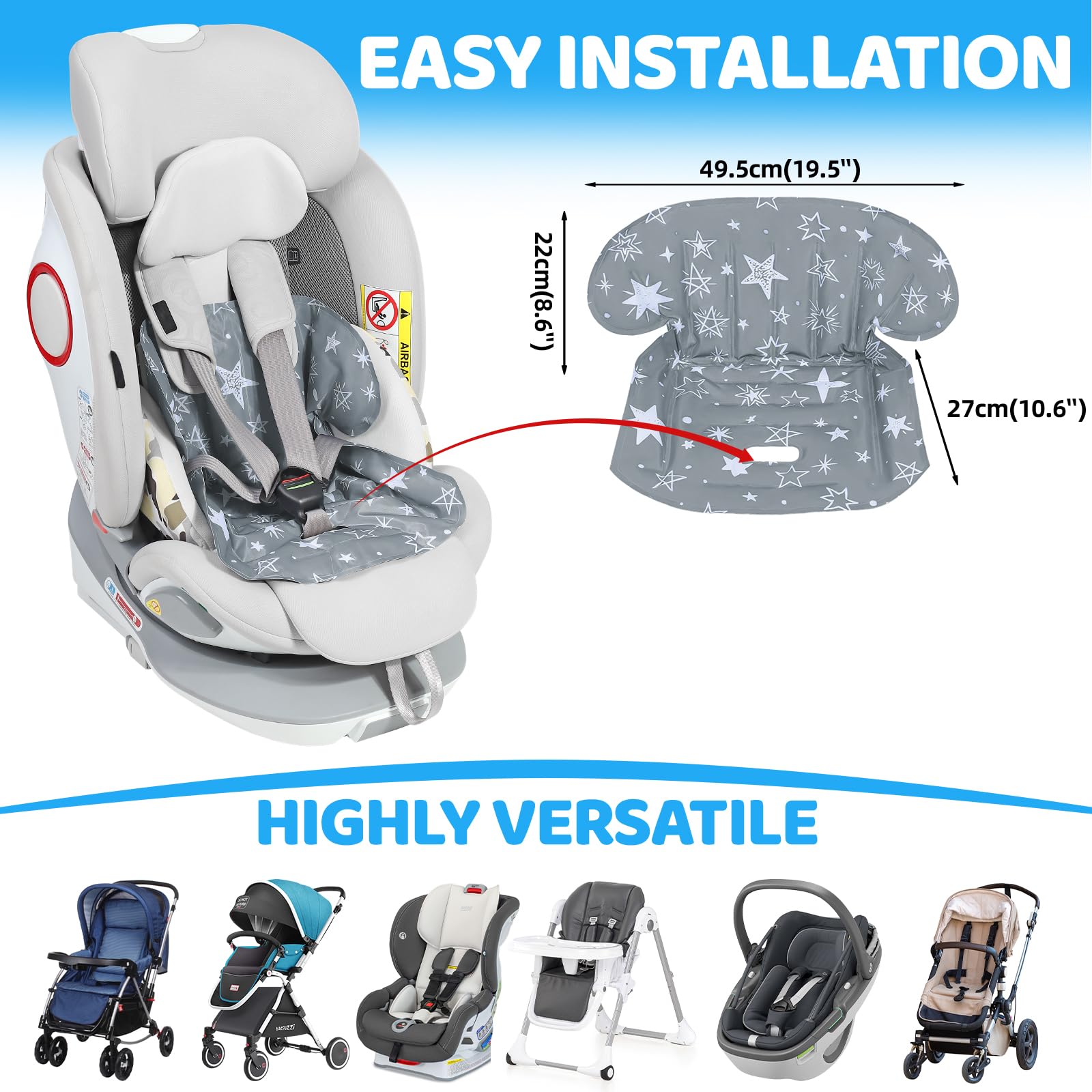 Orzbow waterproof liner gray cover protects car seats from moisture.