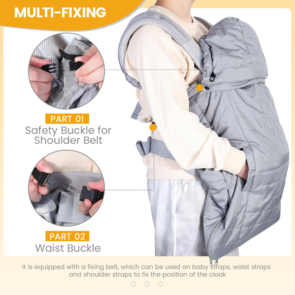 Orzbow winter baby carrier cover front pocket for essentials