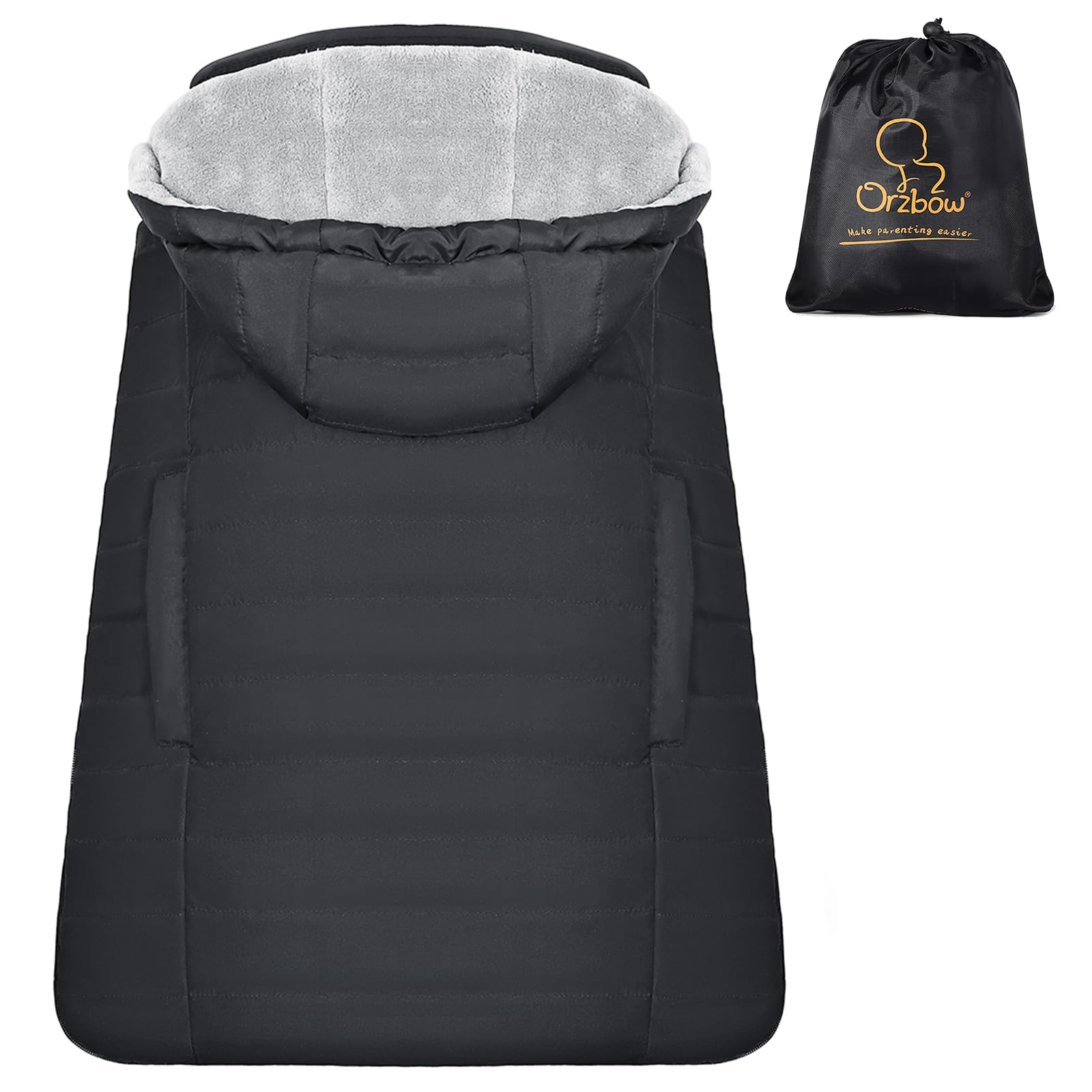 Orzbow Winter Carrier Cover with detachable hood for weather-protected strolls