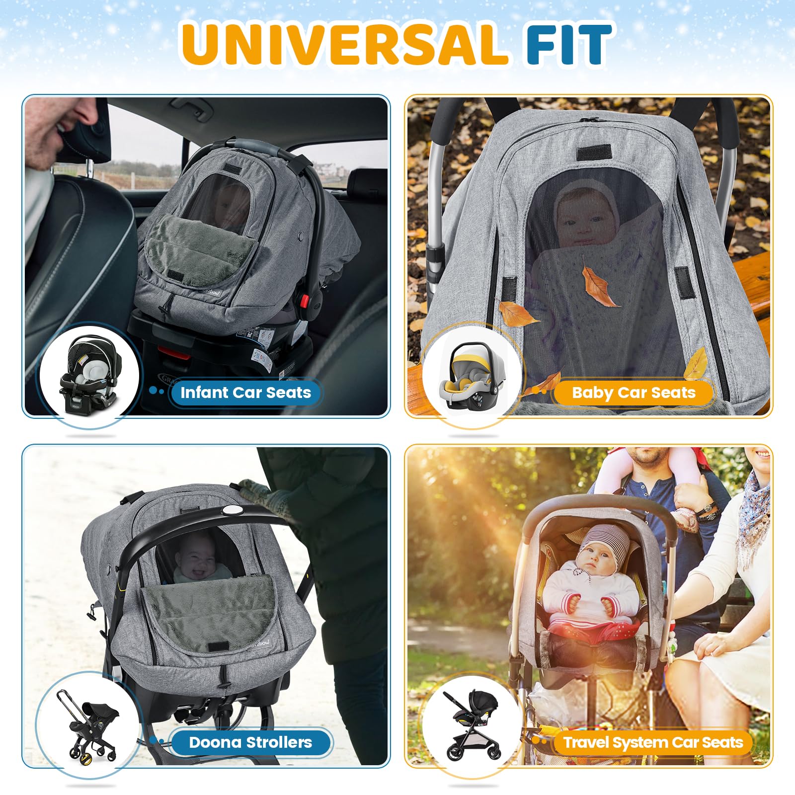 Orzbow winter car-seat-cover cleaning care shows machine washable option for quick maintenance.