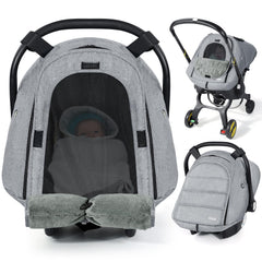 Orzbow winter car-seat-cover fabric detail shows plush lining for warmth and protection.