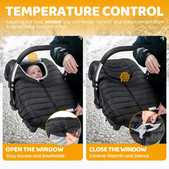 Orzbow Winter Car Seat Cover back shower-cap design enables quick fit around car seats