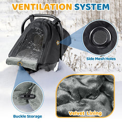 Orzbow Winter Car Seat Cover dual protection design shields against wind and rain.