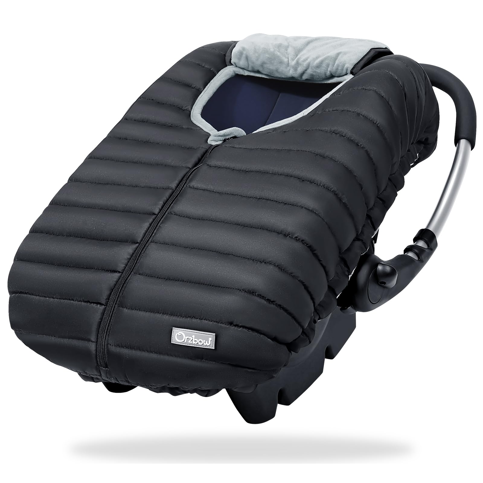 Orzbow Winter Car Seat Cover front view shows plush lining for warmth