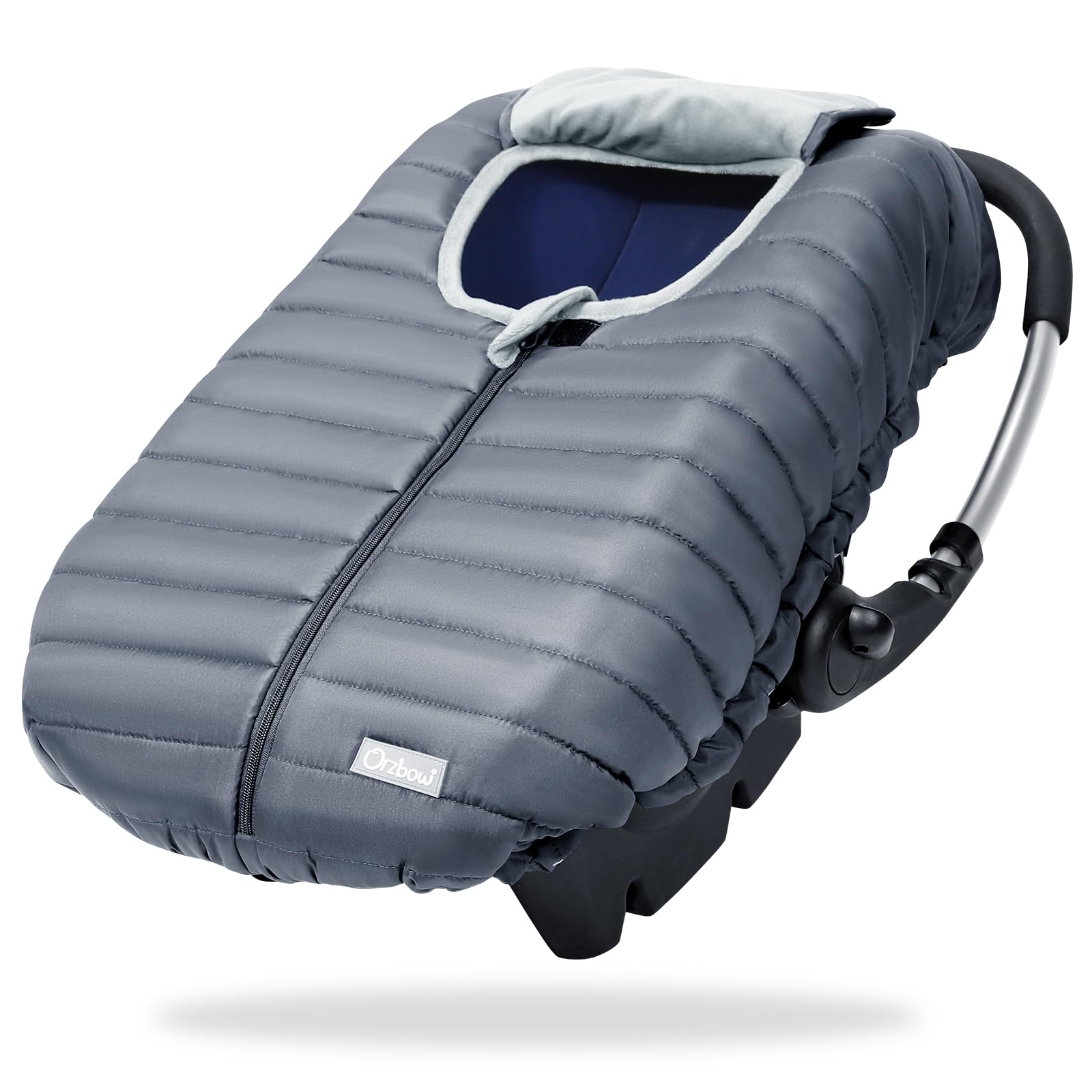 Orzbow Winter Car Seat Cover front view shows universal fit and snug warmth