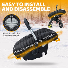 Orzbow Winter Car Seat Cover front zipper for easy baby in and out