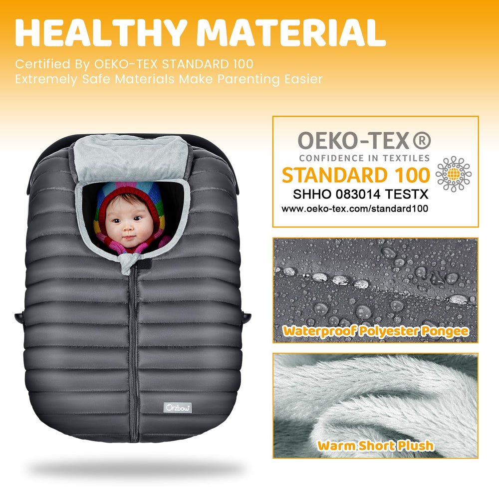 Orzbow winter car seat cover shower-cap-design provides snug coverage around any seat.