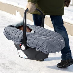 Orzbow Winter Car Seat Cover universal-fit demo demonstrates easy install around car seat