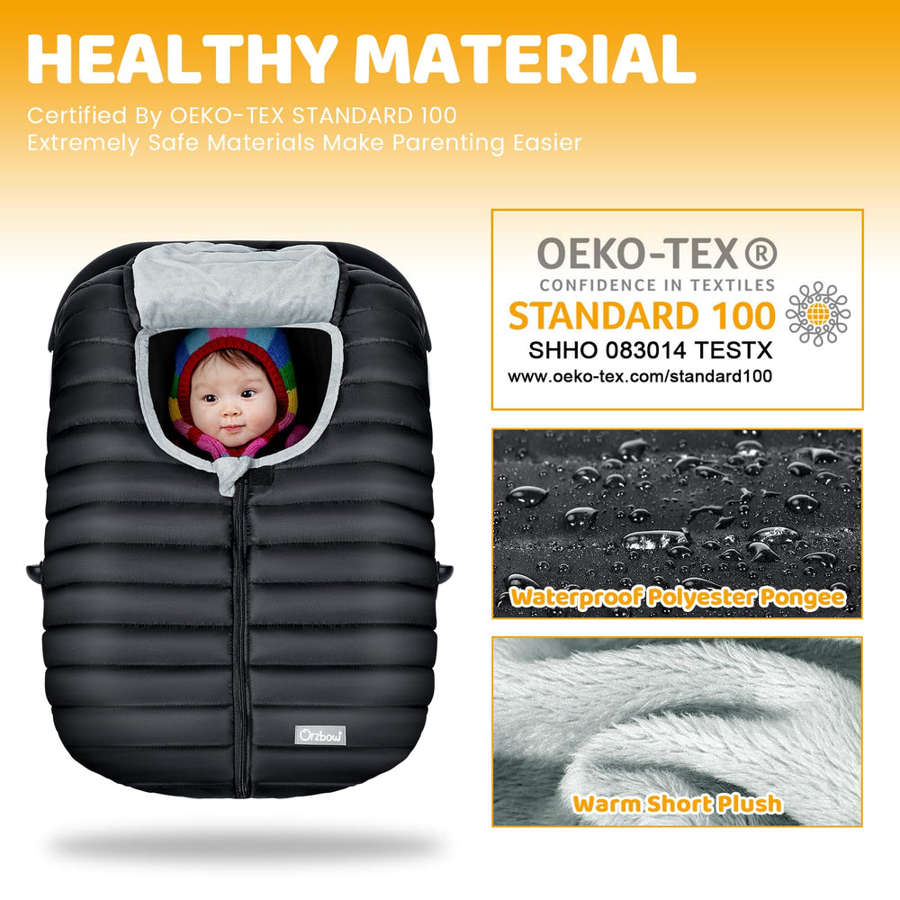 Orzbow Winter Car Seat Cover waterproof outer layer protects against spills and snow