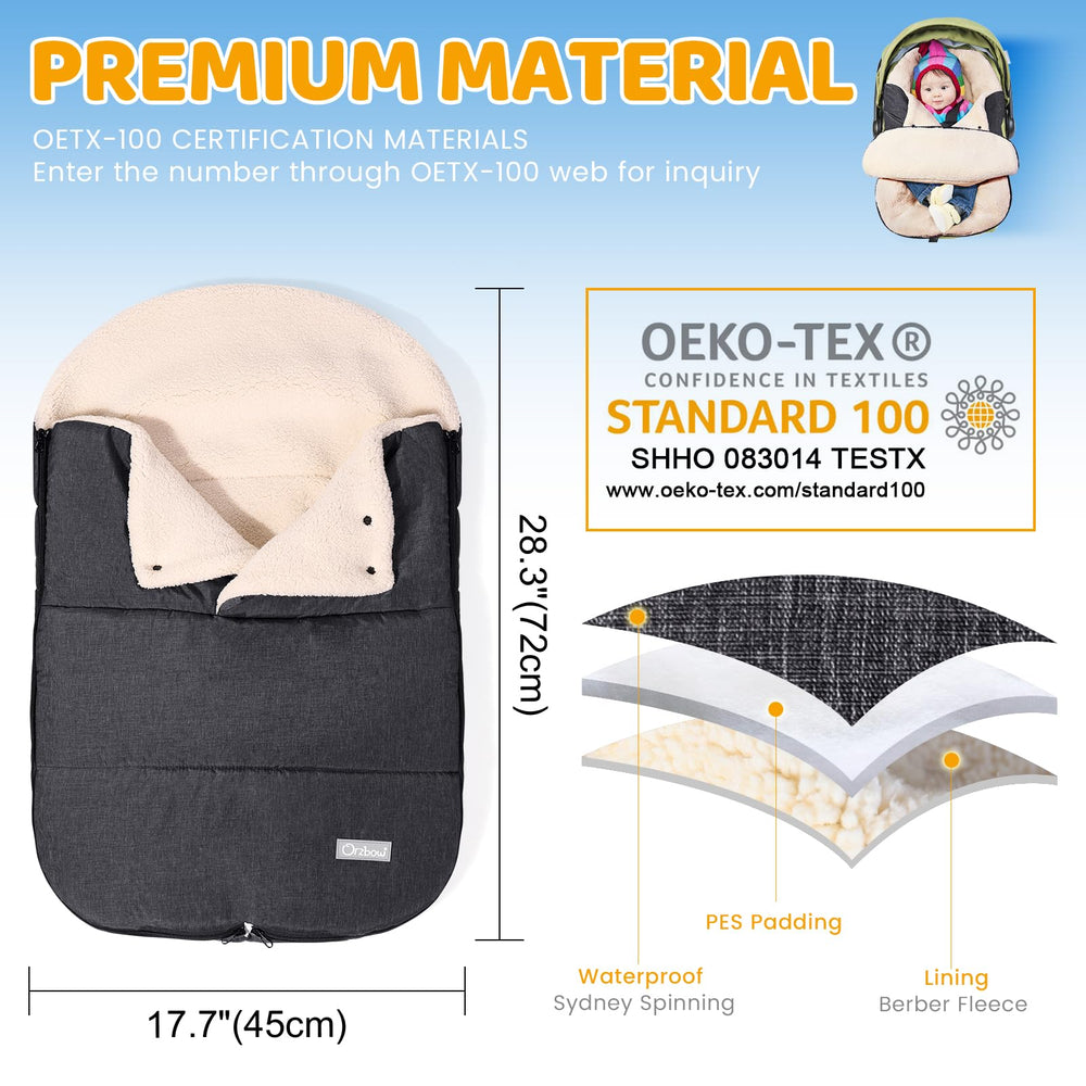 Orzbow universal-fit canopy simplifies installation on most infant seats