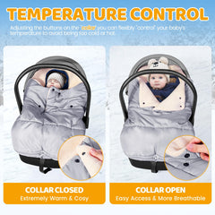 Orzbow Winter Carseat Cover waterproof exterior protects against spills on the go