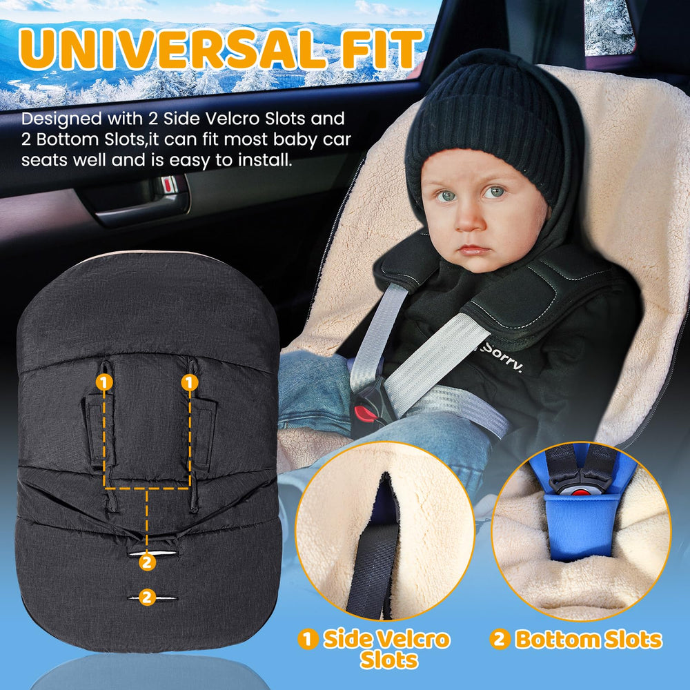 Orzbow winter carseat cover with waterproof fabric guarding against spills