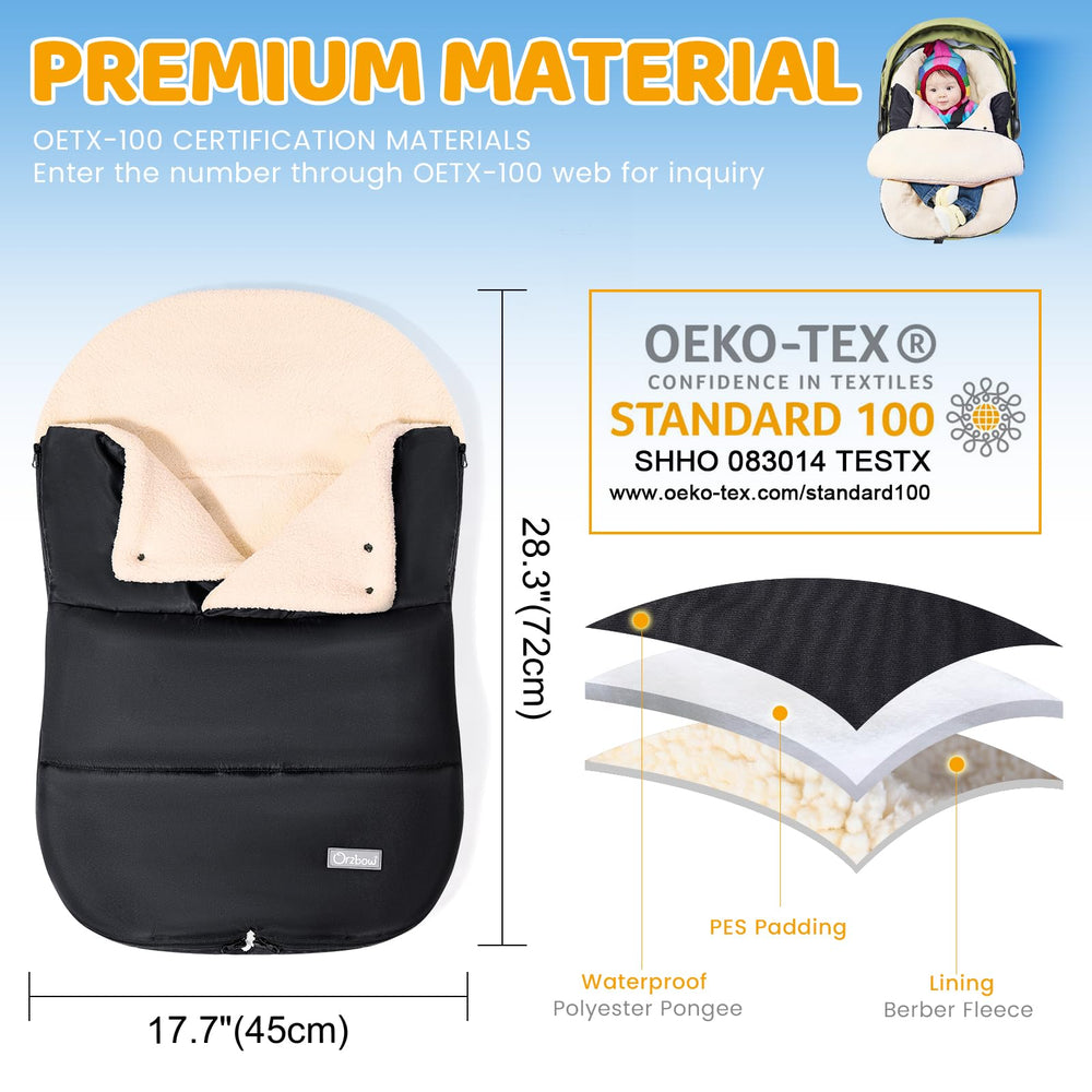 Orzbow carseat cover zipper access for easy diaper changes.