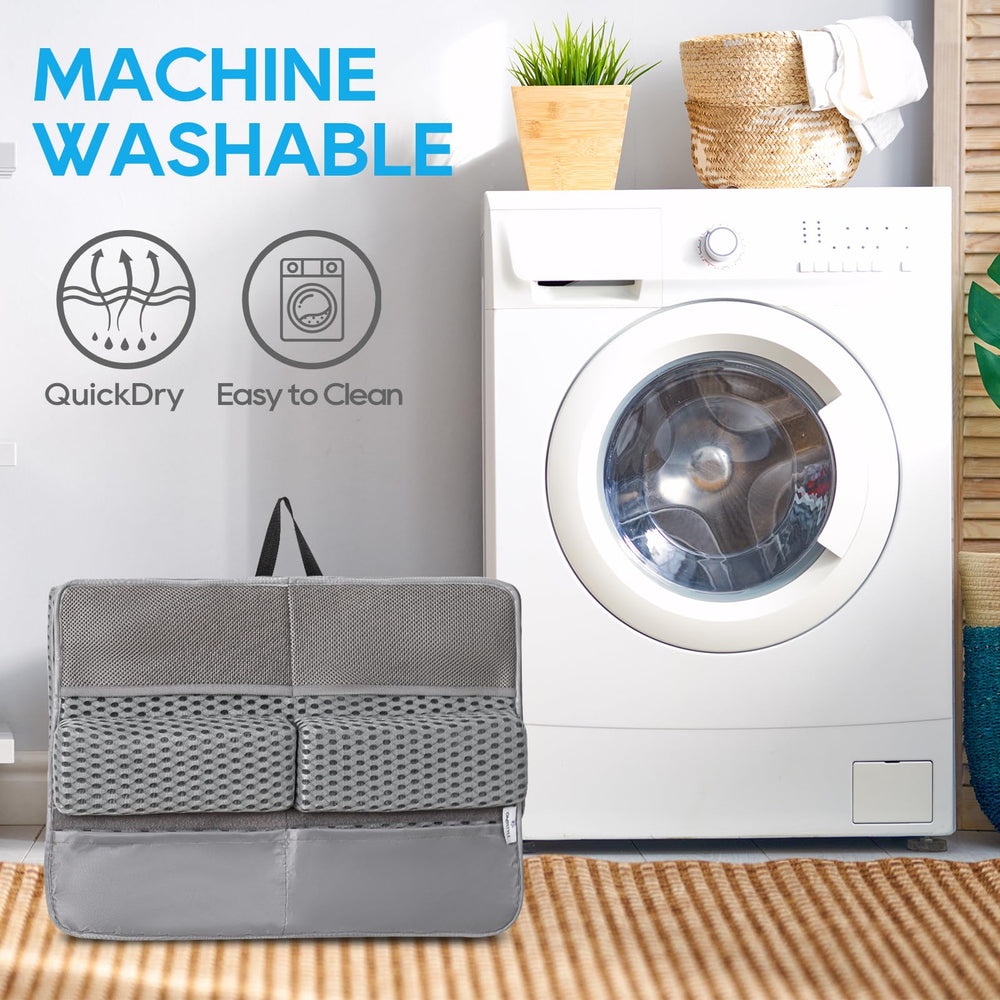 OS OMYSTYLE integrated organizer keeps bath accessories within arm's reach.