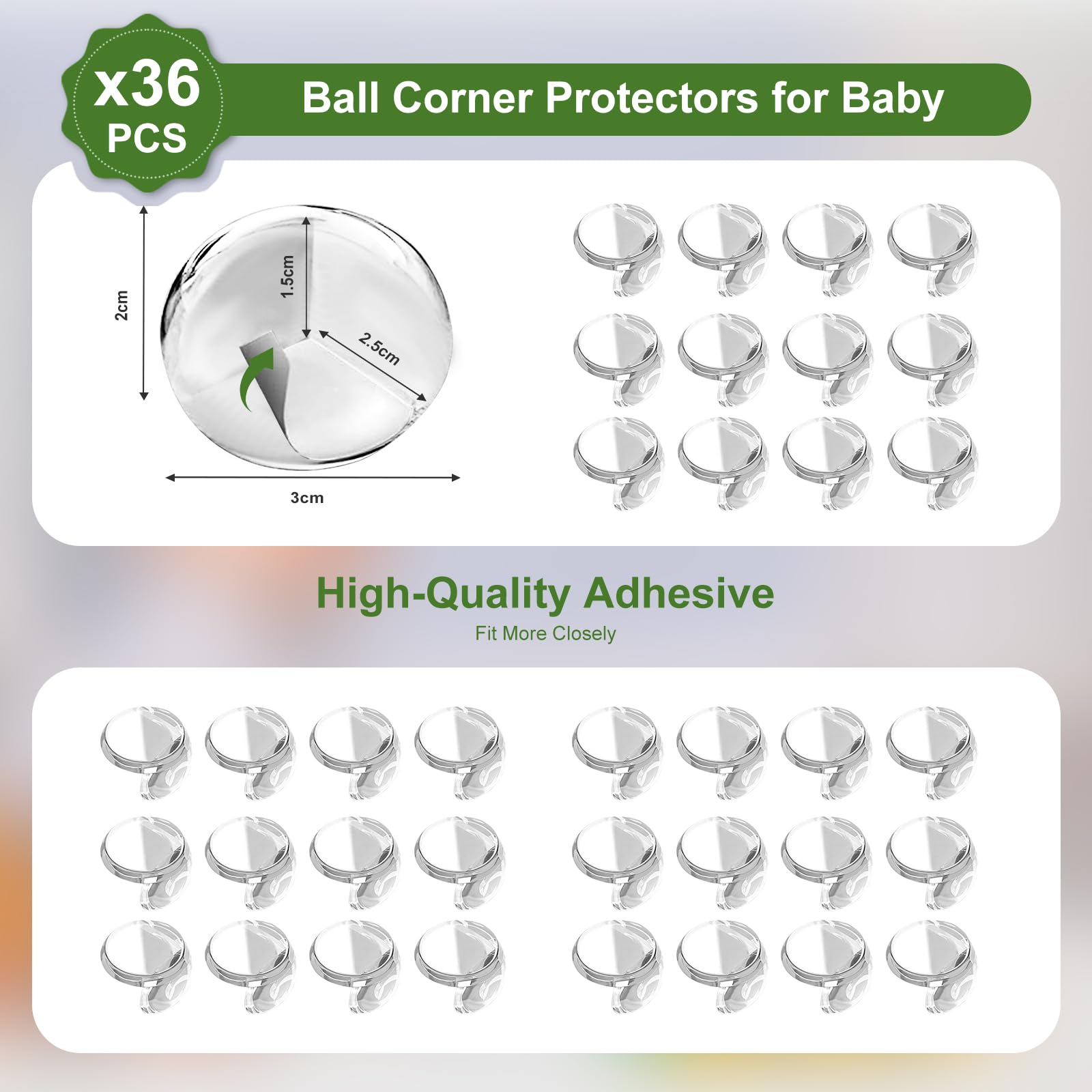 Osareny clear corner protector on furniture blending with decor