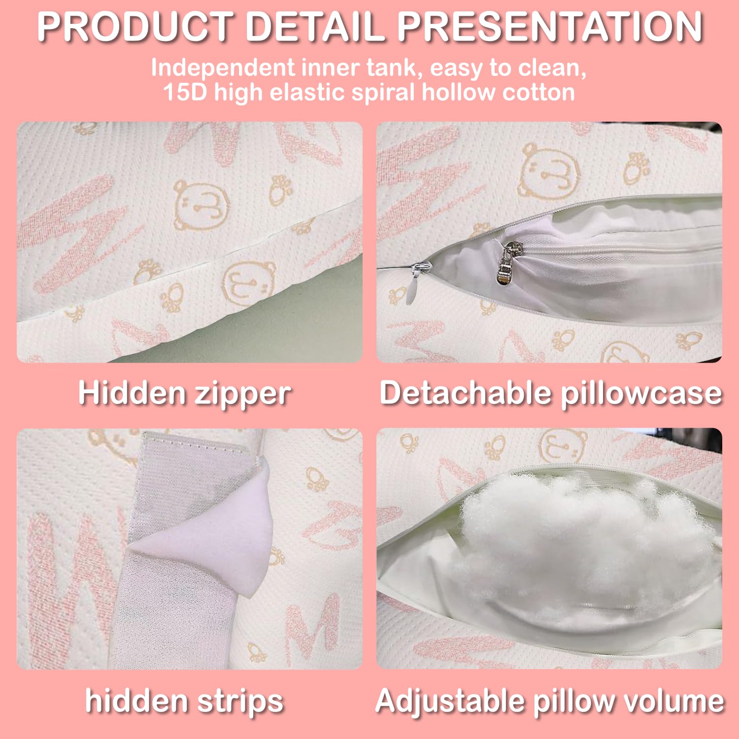 Oskeray pregnancy pillow belly-support view demonstrates under-belly relief for comfort