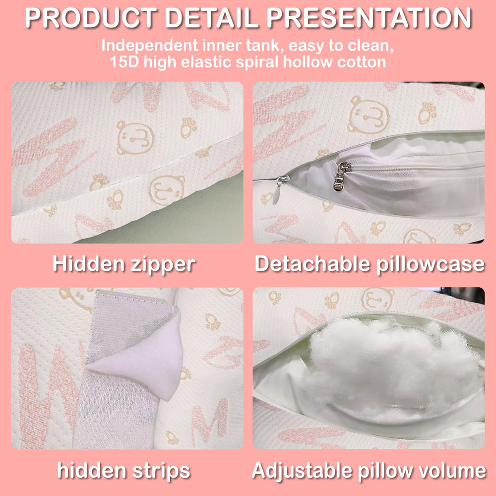 Oskeray pregnancy pillow belly-support view demonstrates under-belly relief for comfort