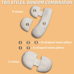 Oskeray pregnancy pillow detachable cover close-up highlighting easy washing.