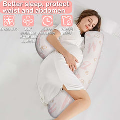 Oskeray pregnancy pillow leg-support image shows knee-friendly elevation for added comfort