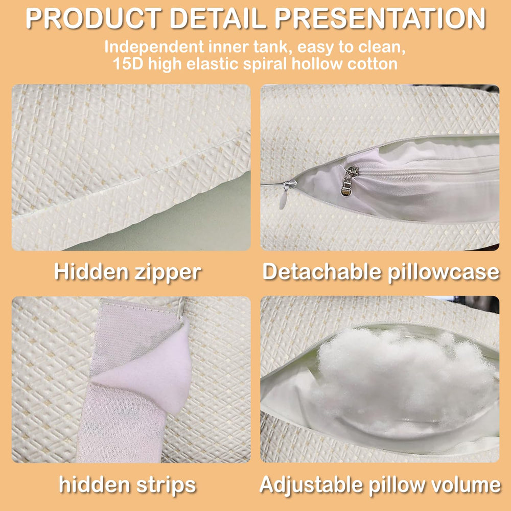 Oskeray pregnancy pillow side-sleep setup for resting positions.