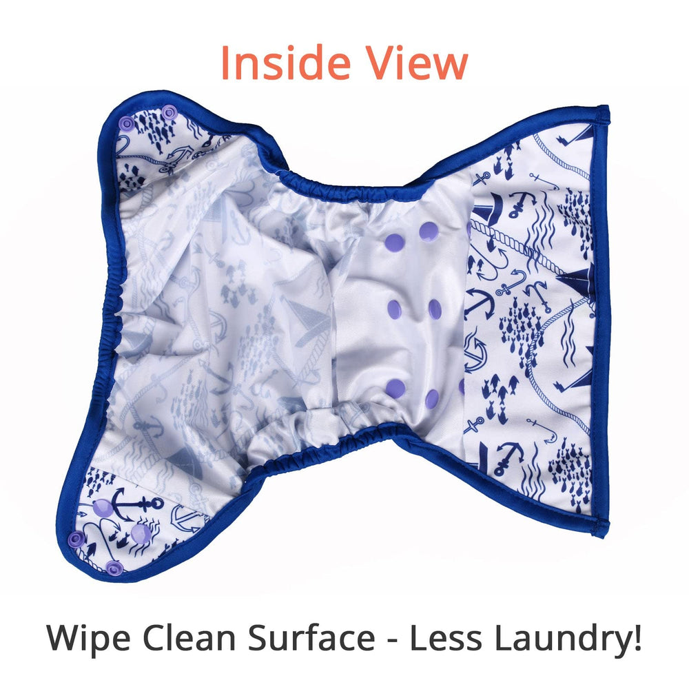 OsoCozy diaper cover made with durable soft PUL material.