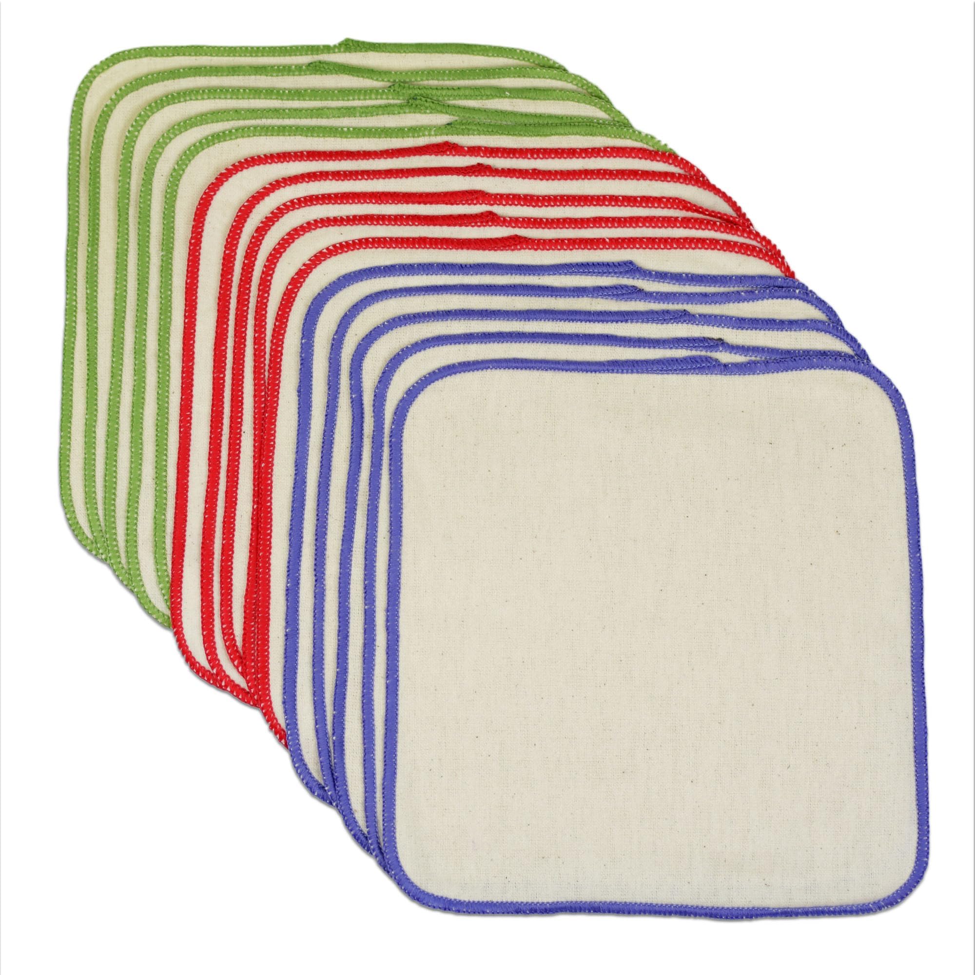 OsoCozy flannel wipes close-up texture highlights soft 100% cotton touch.