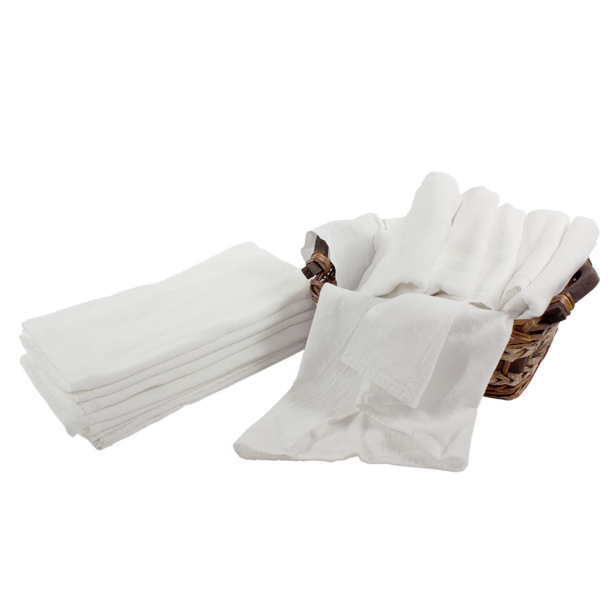 OsoCozy flat diapers used as burp cloths and changing pads.