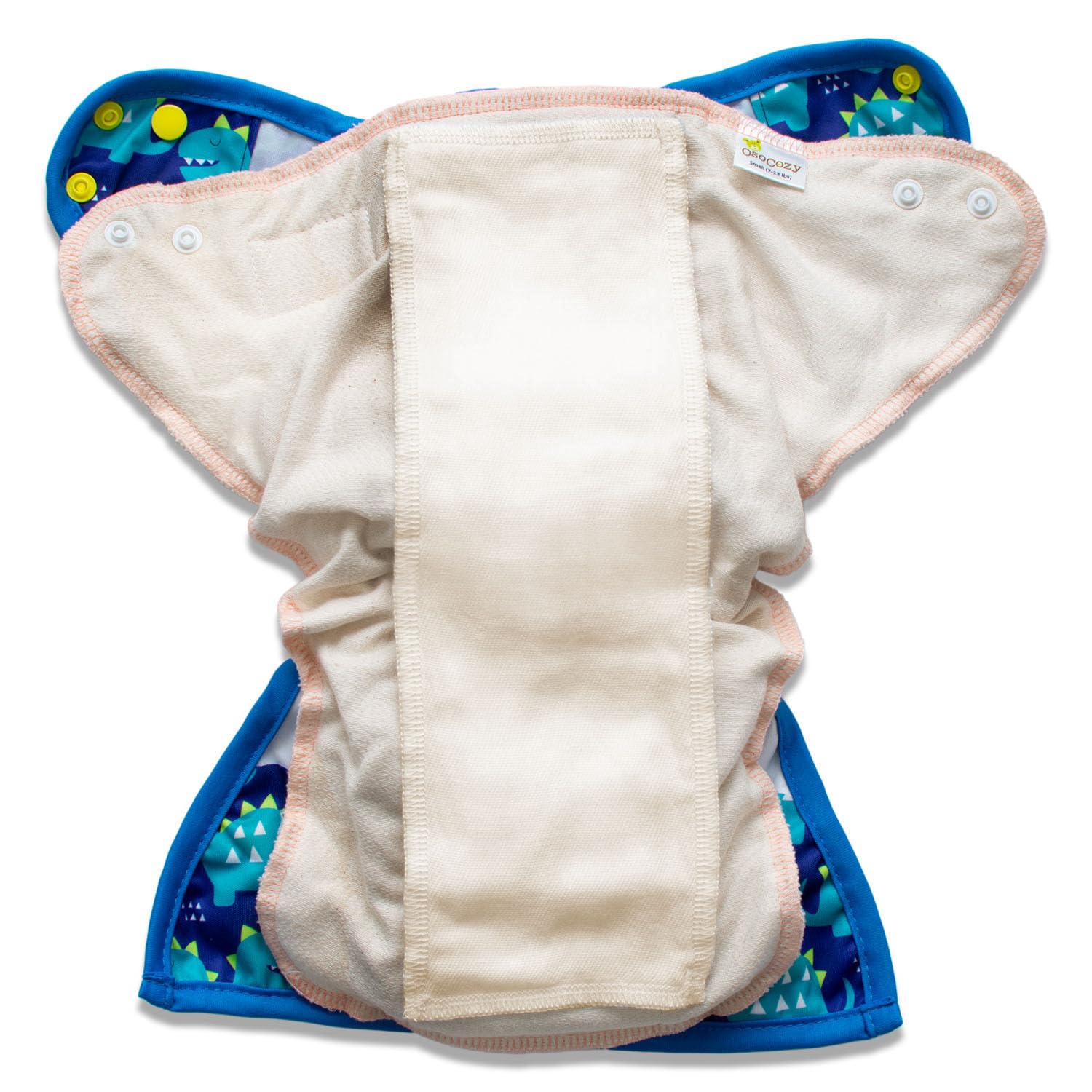 OsoCozy gauze diaper doublers in-use show six-layer thickness for added absorbency.