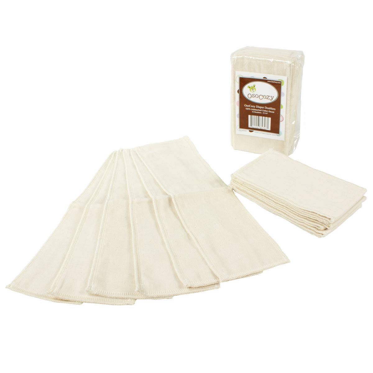 OsoCozy gauze diaper doublers pack ready for all-day absorbency during diaper changes.