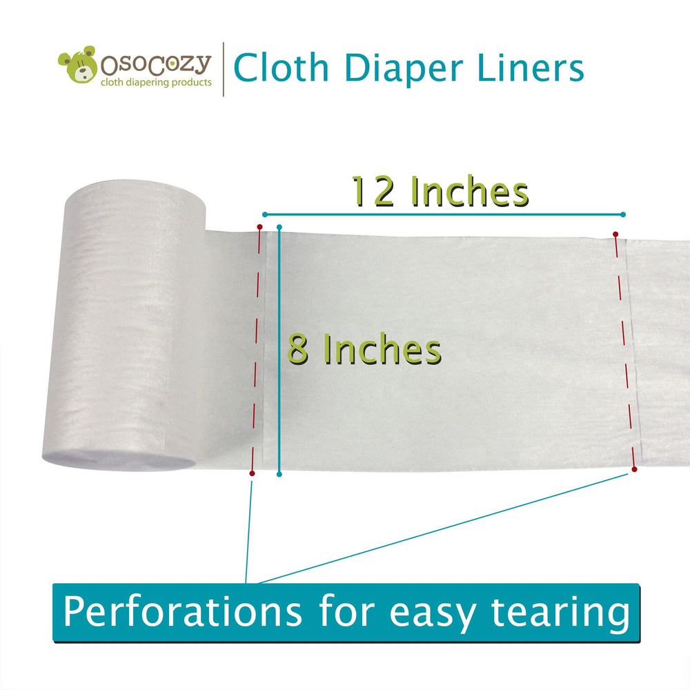 OsoCozy liner in diaper during use demonstrates quick, clean disposal and stay-dry comfort.