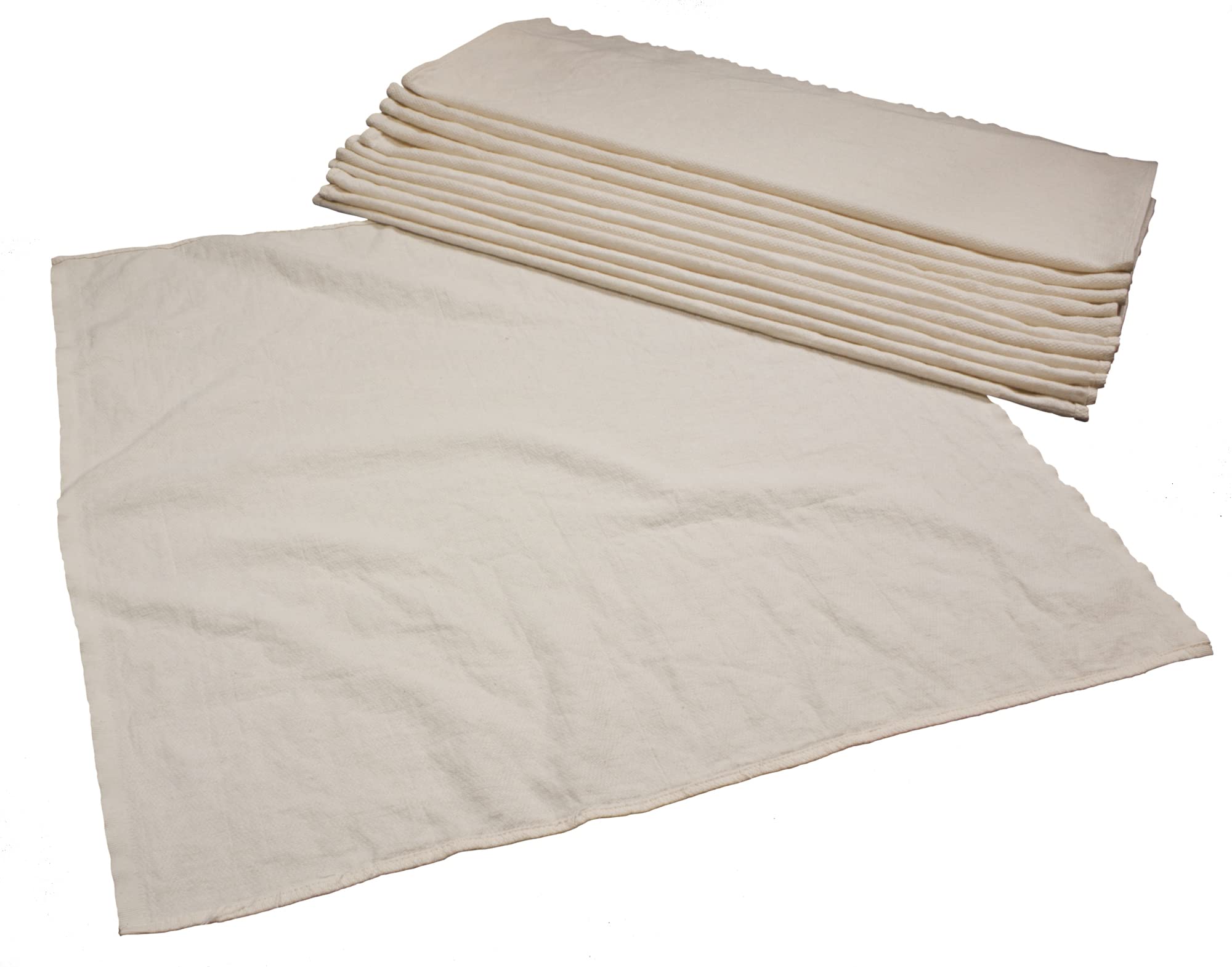 OsoCozy organic flat diaper 27x30 closeup shows soft, absorbent birdseye cotton.