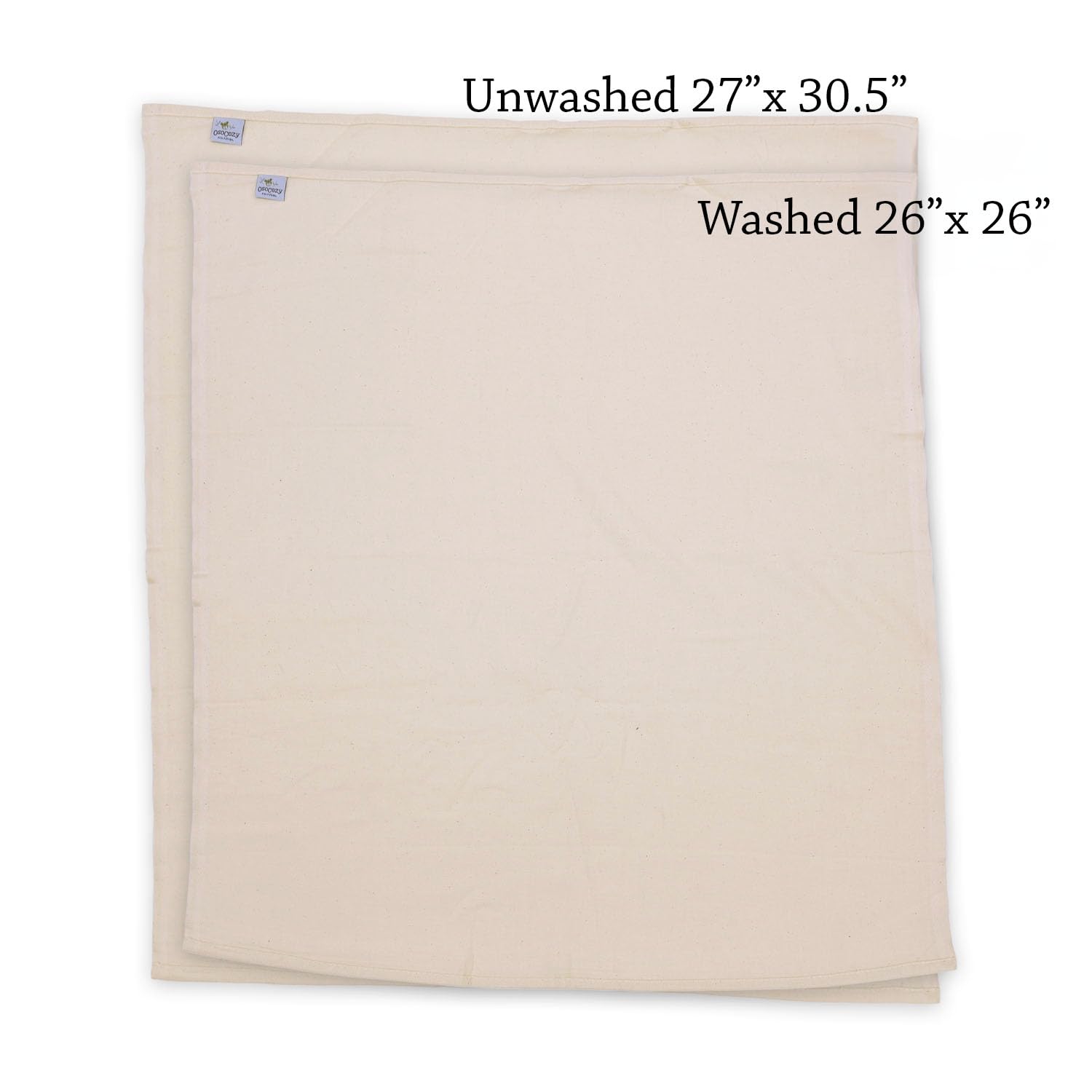 OsoCozy organic flat diaper pack shows convenient 12-count option.
