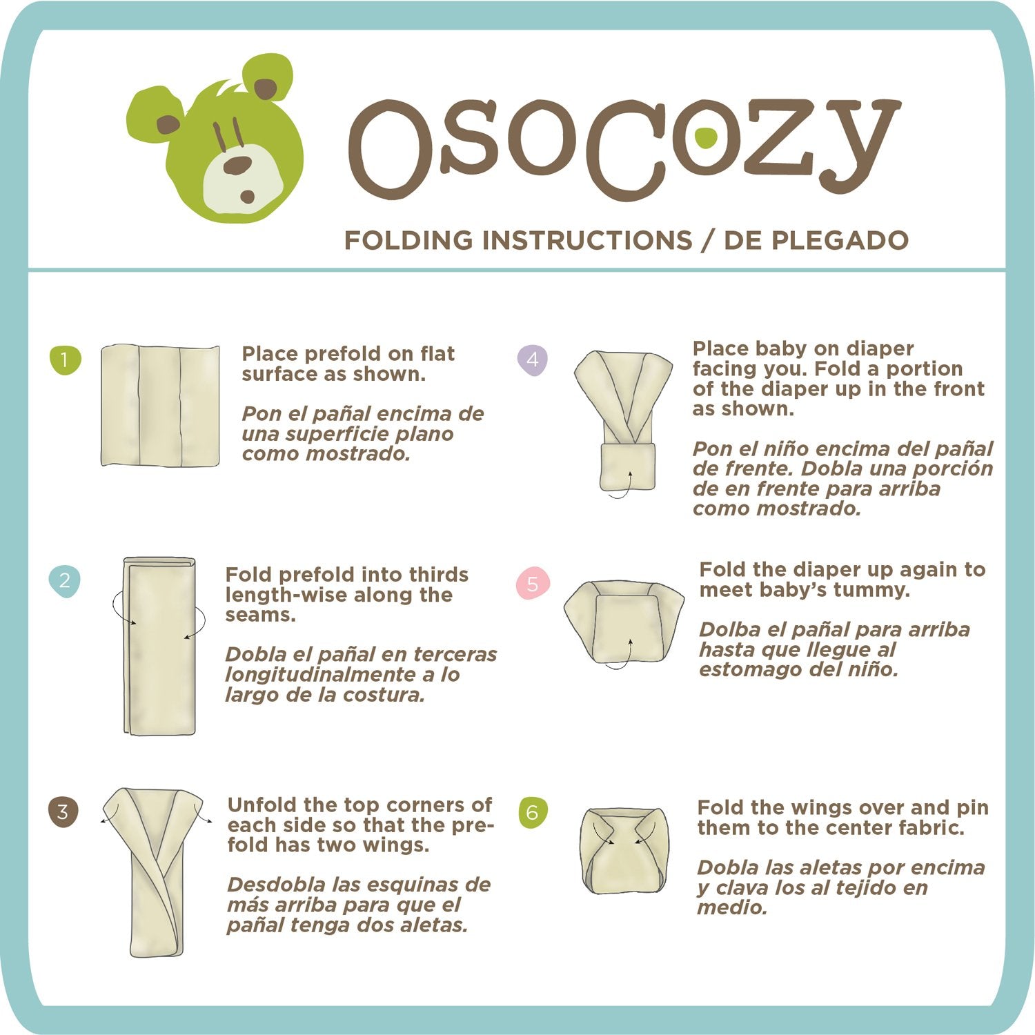 OsoCozy prefolds serve beyond diapers, including burp cloths and cleaning rags.