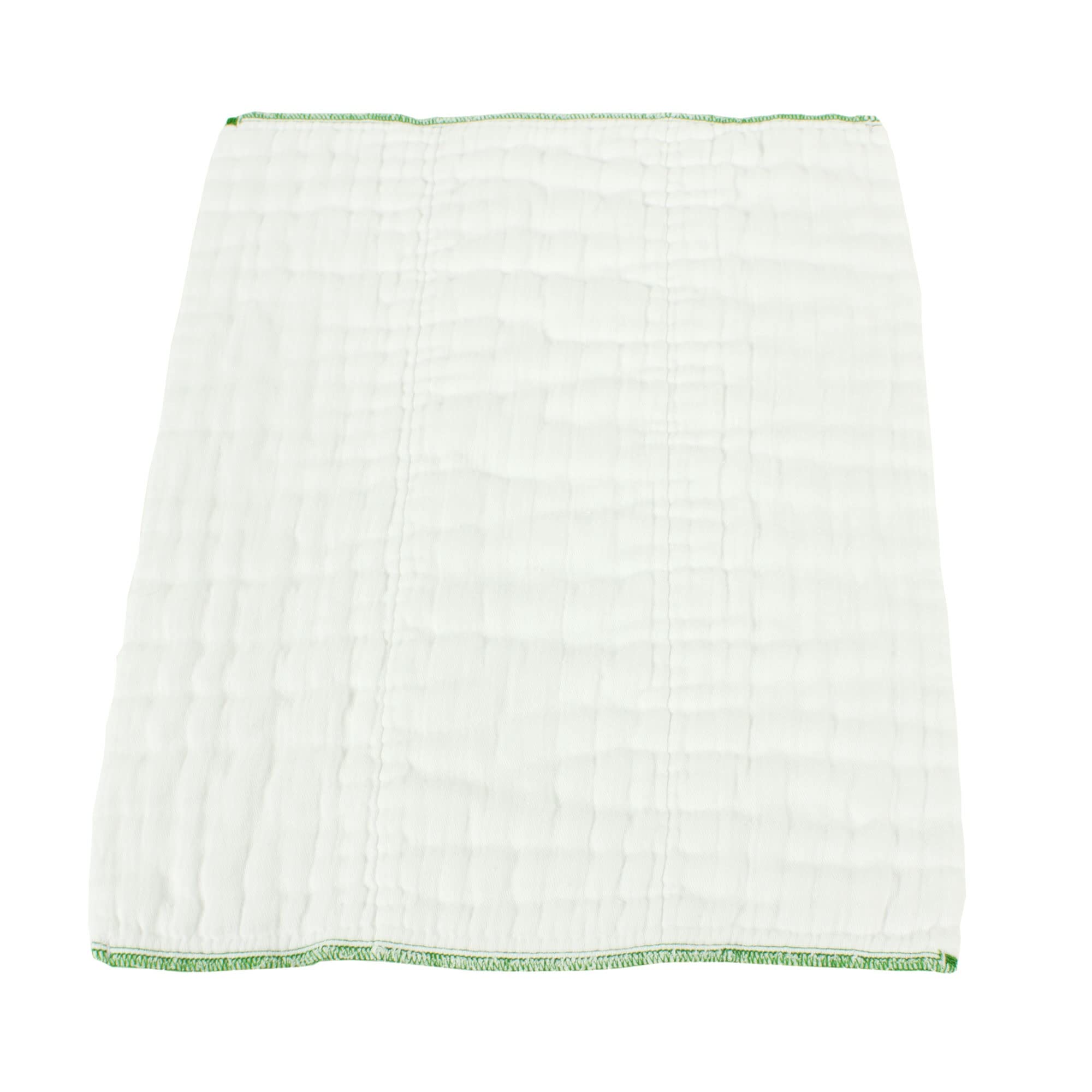 Close-up of the cotton gauze weave in OsoCozy prefolds demonstrates durability and softness.