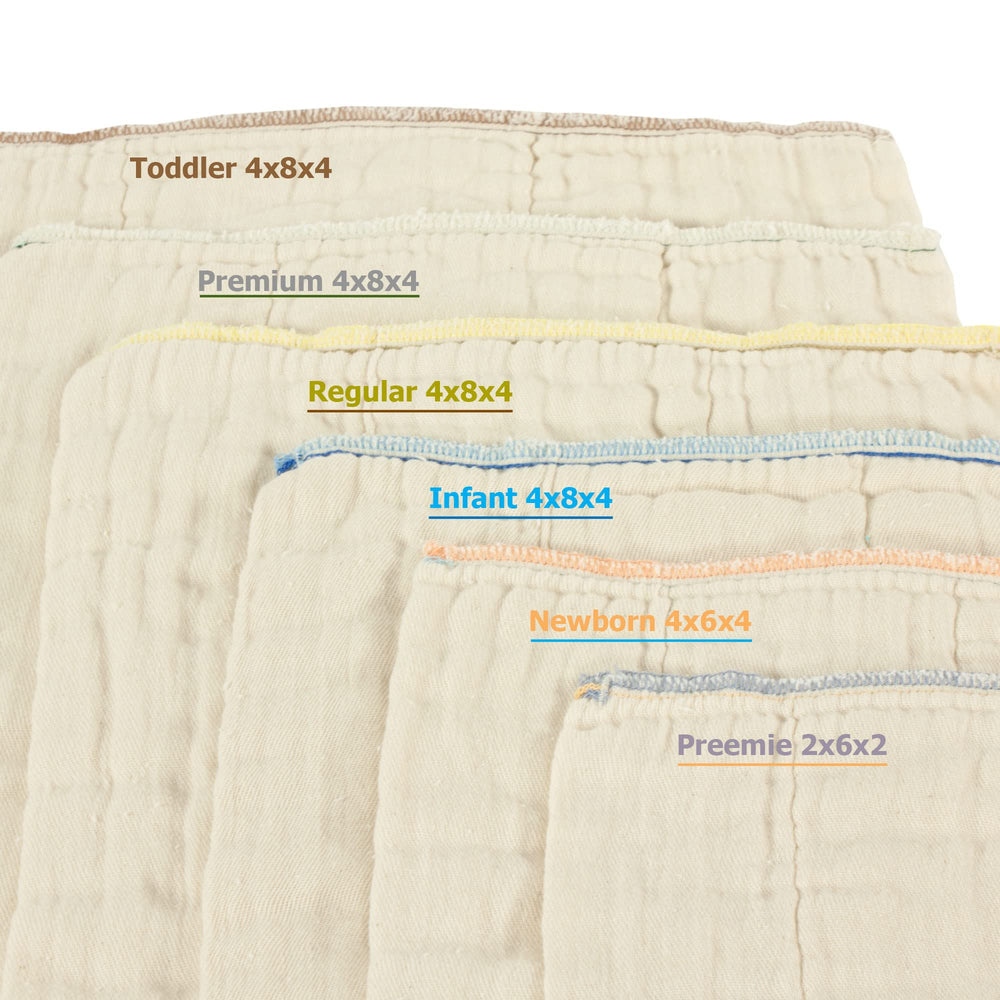 OsoCozy prefold diapers durable stitching closeup underscores reliable construction