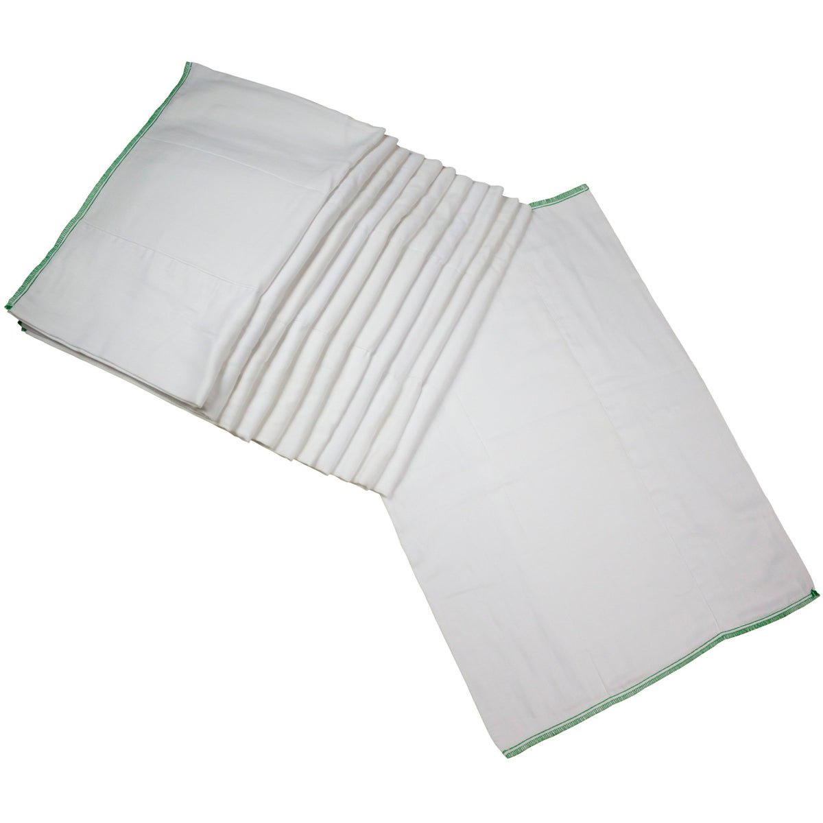 OsoCozy prefold diapers in a flat-fold stack offer easy prep and quick diapering.