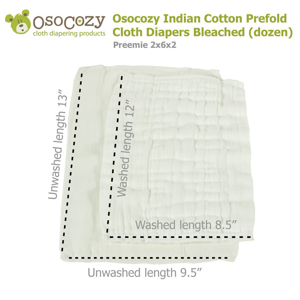 OsoCozy Prefold Diapers sturdy stitching image—durable seams designed for long-term use.