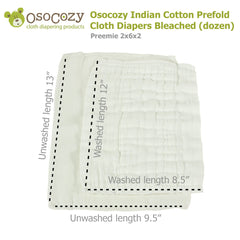 OsoCozy Prefold Diapers sturdy stitching image—durable seams designed for long-term use.