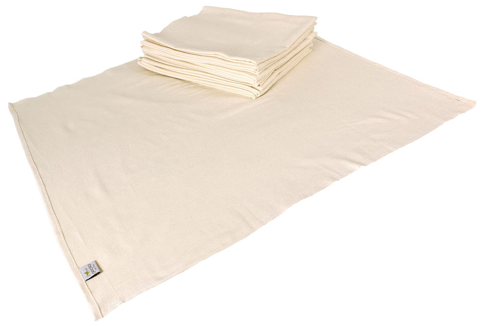 OsoCozy unbleached birdseye flat diaper close-up emphasizes soft, durable cotton.